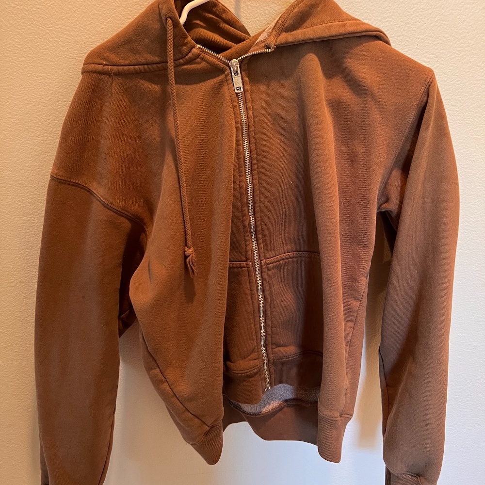 Brown Brandy Melville Zip up